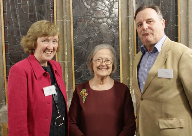 Lady Hale (centre) with University vice-chancellor Professor Jane Longmore and West Sussex County Council leader, councillor Paul Marshall