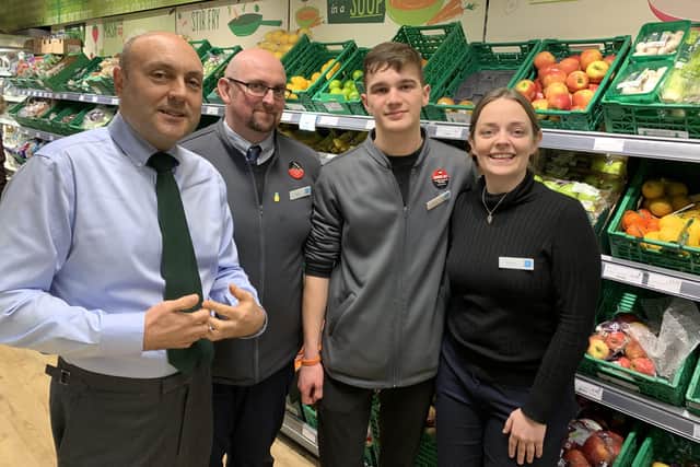 Arundel & South Downs MP Andrew Griffith visits the Co-op in Steyning to talk about retail crime