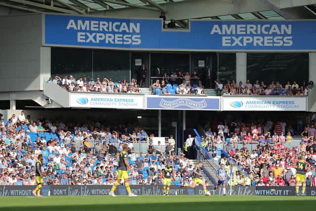Match action during the Premier League match  between Brighton and Hove Albion and Southampton at the American Express Community Stadium on the 24th August 2019. BHA-1920
