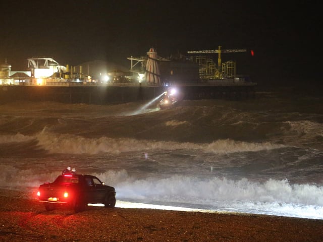 The emergency services conducted a huge sea search amid Storm Dennis SUS-200216-092613001