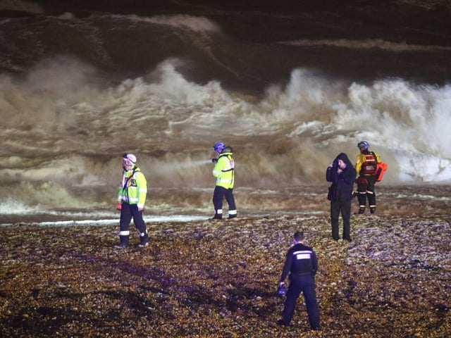 The emergency services conducted a huge sea search amid Storm Dennis SUS-200216-092549001
