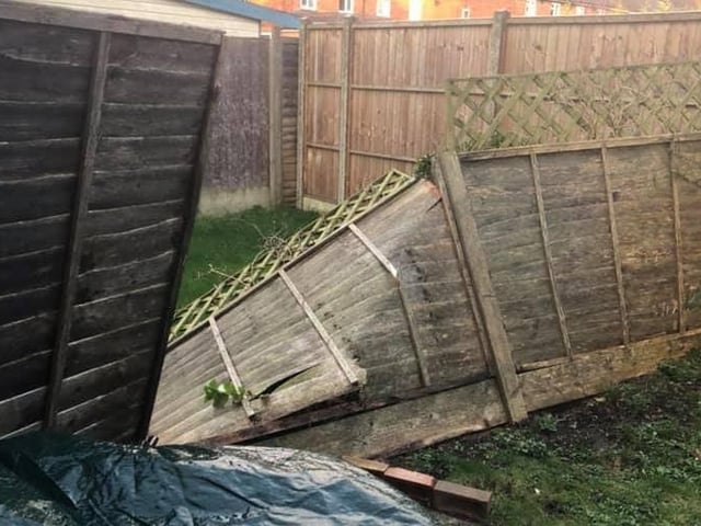This fence caved in in Horsham SUS-200216-143657001