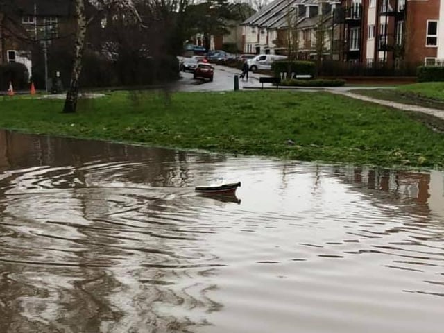 Hanbury Lane in Haywards Heath had major flooding SUS-200216-162743001