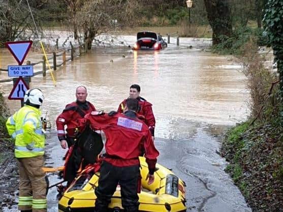 Firefighters have carried out 'several rescues of people' in and around Midhurst. Photo: Midhurst Fire Station