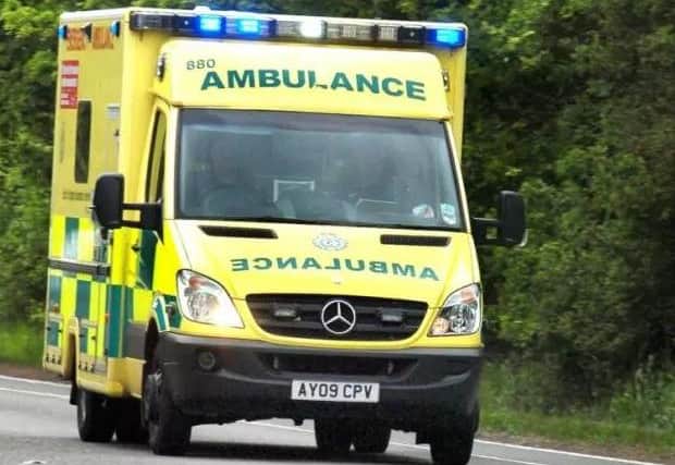 A Heathfield man was taken to hospital following the collision