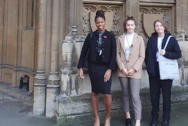 Lylian with her fellow MYPs in the House of Commons