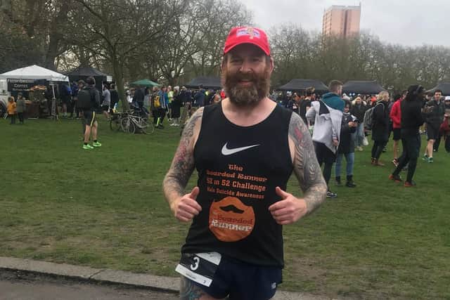 Henry Ainsley plans to run 52 half marathons in 52 weeks to raise awarness of male suicide and tell people there is always a way out