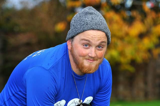 Danny Wigley is running up an active volcano for charity. Pic Steve Robards