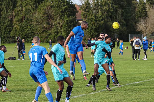 Action from the University of Chichester's first XI's tussle with East London uni / Picture: Jordan Colborne