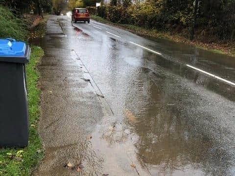 Andy Hawkes took this picture of flooding on Haywards Heath Road