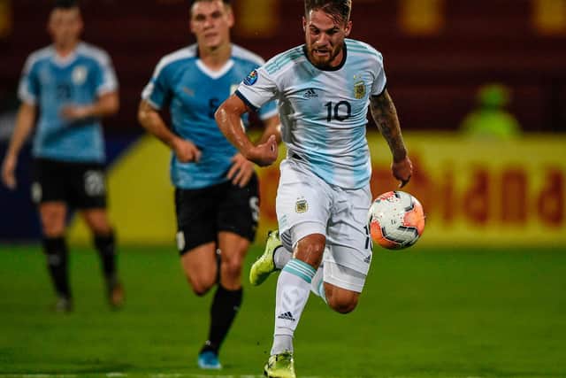 Alexis Mac Allister in action for Argentina under-23s