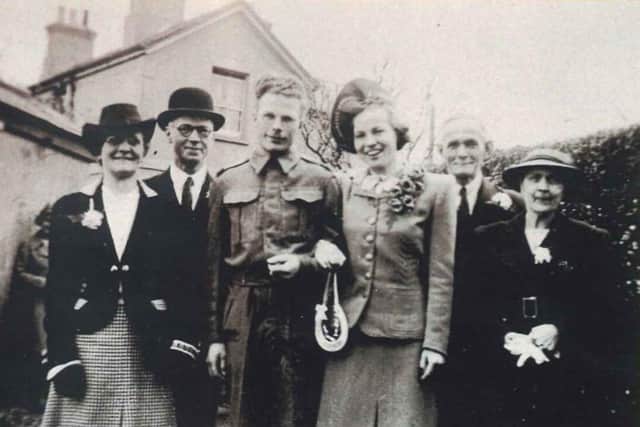 Marjorie and Frank Burden on their wedding day in 1941