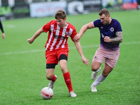 Action from Steyning Town v Alfold