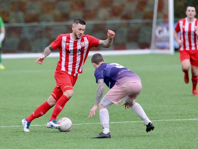Action from Steyning Town v Alfold