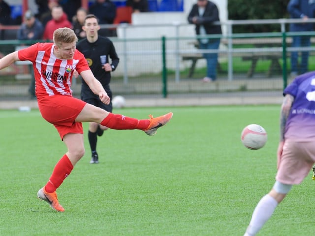Action from Steyning Town v Alfold