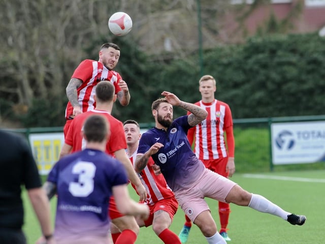 Action from Steyning Town v Alfold