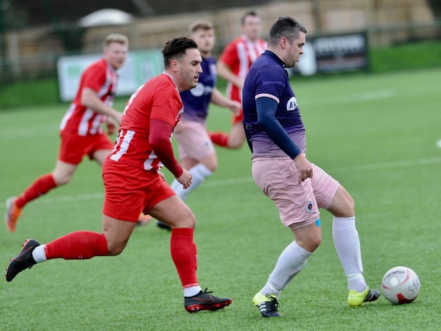 Action from Steyning Town v Alfold