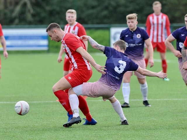 Action from Steyning Town v Alfold