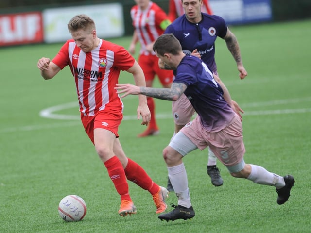 Action from Steyning Town v Alfold