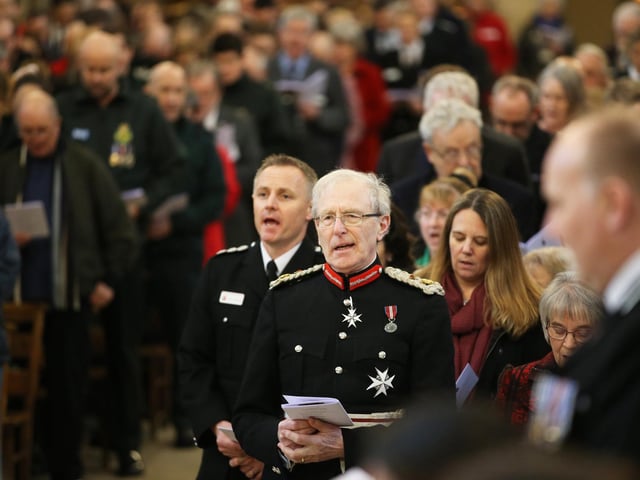 More than 400 emergency services staff came together today for the Blue Light Service at Lancing College Chapel