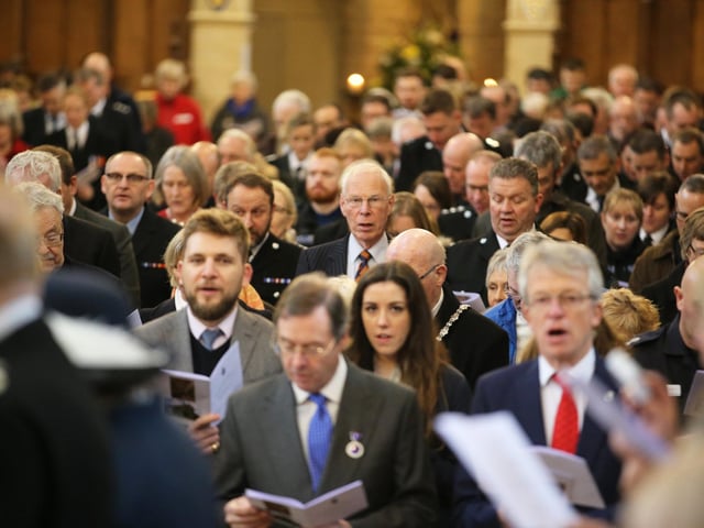 More than 400 emergency services staff came together today for the Blue Light Service at Lancing College Chapel