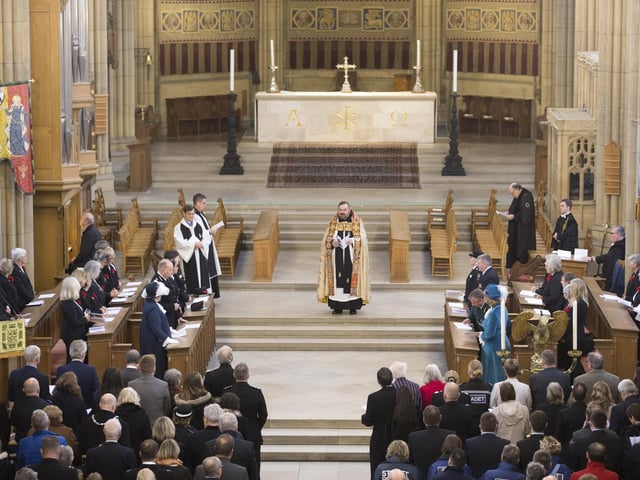 More than 400 emergency services staff came together today for the Blue Light Service at Lancing College Chapel
