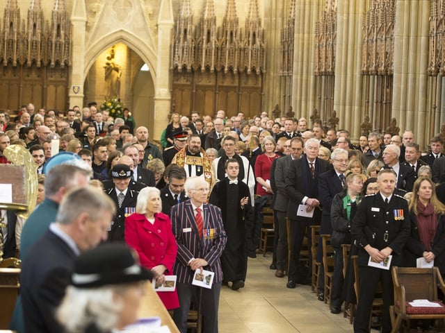 More than 400 emergency services staff came together today for the Blue Light Service at Lancing College Chapel