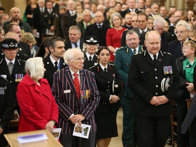More than 400 emergency services staff came together today for the Blue Light Service at Lancing College Chapel