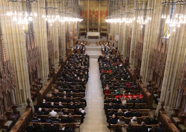 More than 400 emergency services staff came together today for the Blue Light Service at Lancing College Chapel