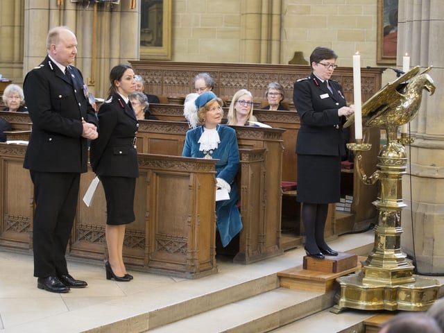 More than 400 emergency services staff came together today for the Blue Light Service at Lancing College Chapel