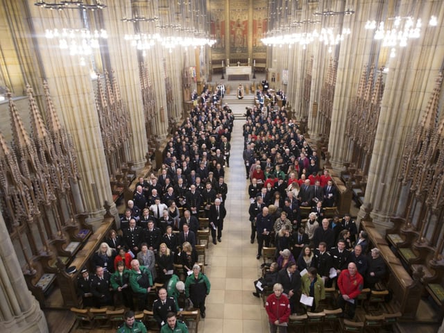 More than 400 emergency services staff came together today for the Blue Light Service at Lancing College Chapel