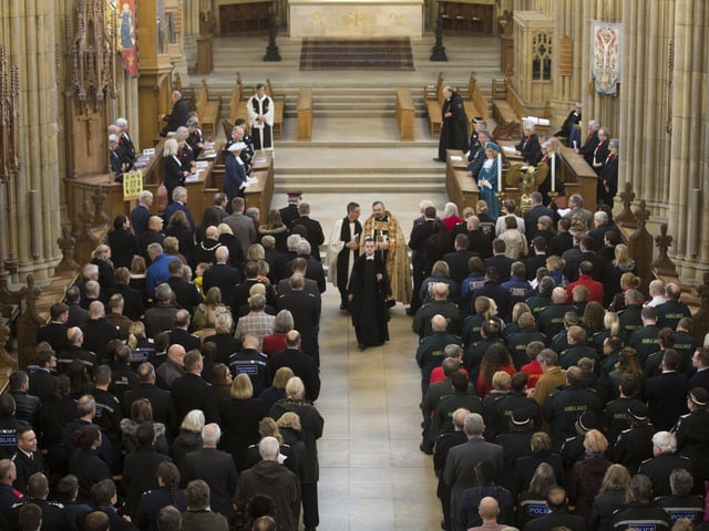 More than 400 emergency services staff came together today for the Blue Light Service at Lancing College Chapel
