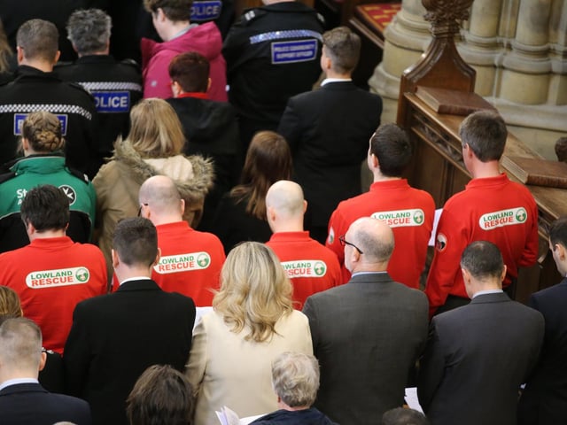 More than 400 emergency services staff came together today for the Blue Light Service at Lancing College Chapel