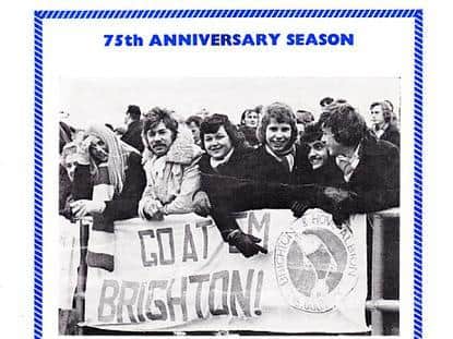 The cover of the Brighton vs Crystal Palace programme from 1976