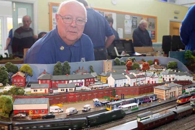 John Weller at West Sussex N Gauge Model Railway Club's modular event in Shoreham. Photo by Derek Martin DM19110987a