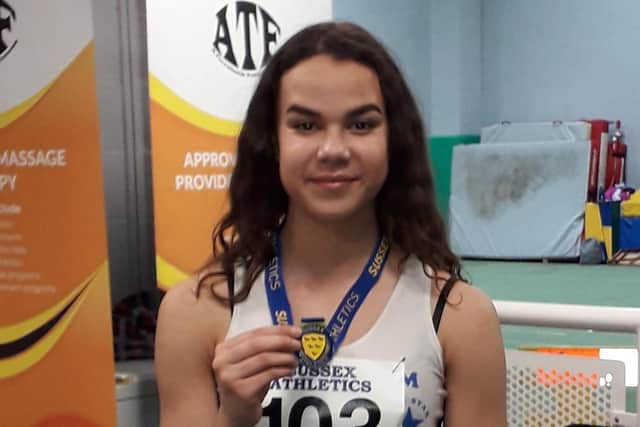 Chloe Tomlinson took gold in the U17 womens long jump