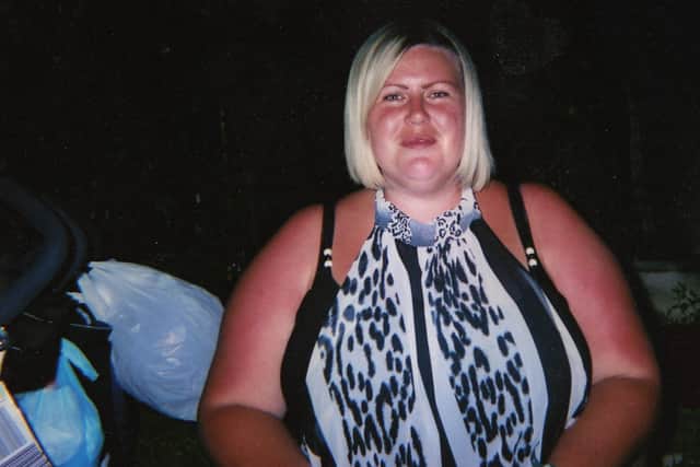 Natasha Bunby before, a size 28 and weighing 21st 7lbs. Picture: Natasha Bunby