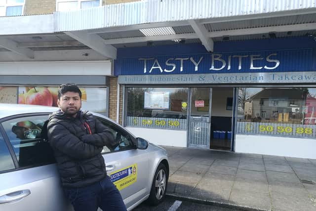 Tarek Islam had to chase the youths down after they stole his yellow taxi sign