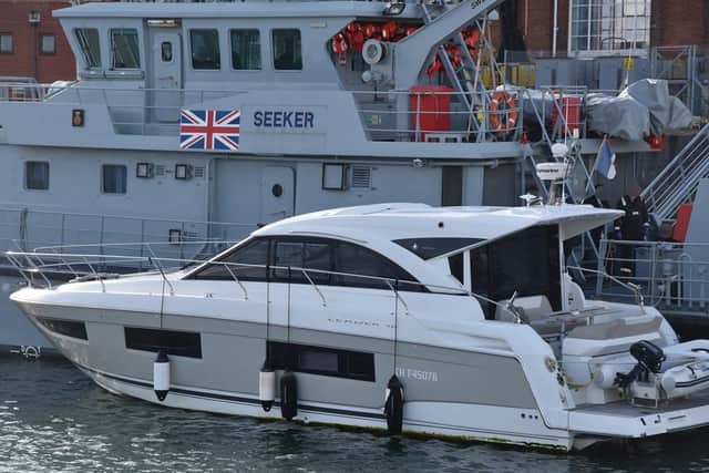 Charles Lynch, also known as Wolfram Steidl, smuggled eight Albanian migrants on board a 46ft motor cruiser in the English Channel on November 6 in 2019. The Border Force cutter Seeker intercepted the motor cruiser and brought everyone on board ashore at Portsmouth. Picture: National Crime Agency