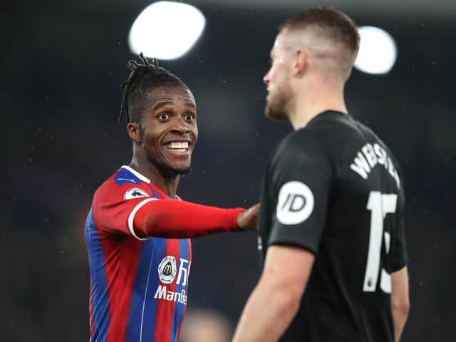 Best of rivals: Brighton welcome Wilfried Zaha and Crystal Palace to the Amex this Saturday
