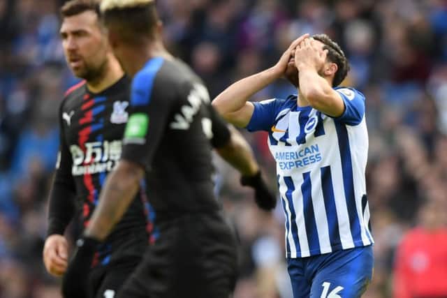 Brighton failed to find a way through the Crystal Palace defence