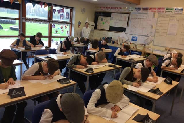 Some children had to wear the dunce’s cap while others worked in silence. Picture: Steyning Primary School