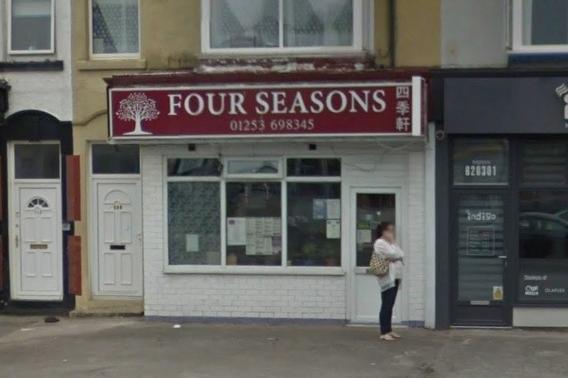 Four Seasons | 240 Whitegate Drive, Blackpool FY3 9JW | 01253 698345 | One review said: "Take away ordered, via food hub.. Absolutely excellent food .. Fresh, tasty and it actually looks like someone has taken pride in cooking it."
