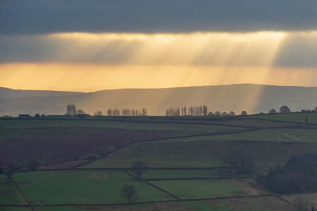 A moody afternoon sky over distant Askwith Moor, taken by Michelle Bray.
