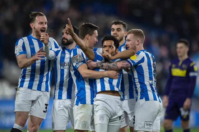 PLAY-OFF HOPES: Huddersfield Town moved to fifth in the Championship table with victory over Derby County on Wednesday night. Picture: Getty Images.