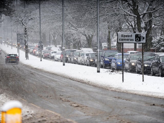 But eventually the traffic did ease up when the snow began to settle.