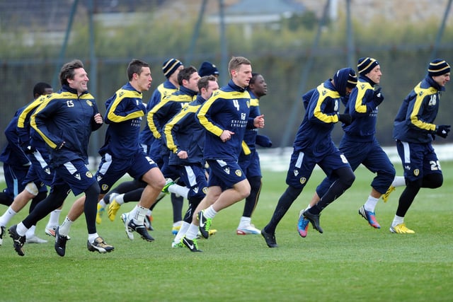 Leeds United prepare ahead of the match at Thorp Arch