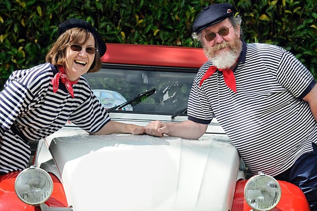 Colin and Barbara Pearce from Pontefract go all French at Farsley Festival as they exhibit their 1989 Citroen 2CV.