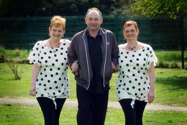 Featherstone triplets. From left, Mary Richardson, Colin Thornton and Susan Slater.