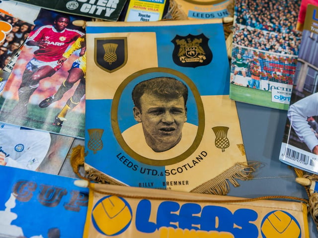 The collection includes pennants and trading cards, documenting several eras for
the club and donated by the family of a lifelong fan of the Whites.
